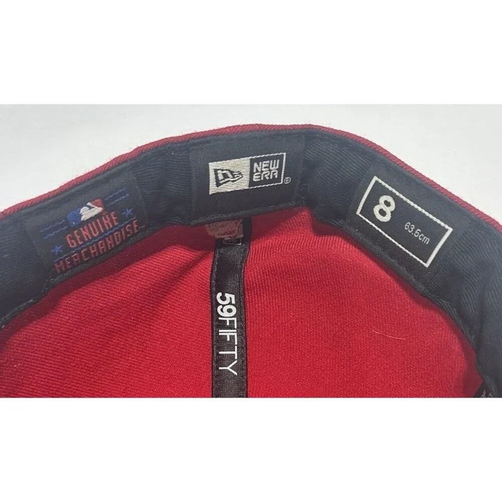 New Era Boston Red Sox 59FIFTY Fitted Hat Red & White Size 8